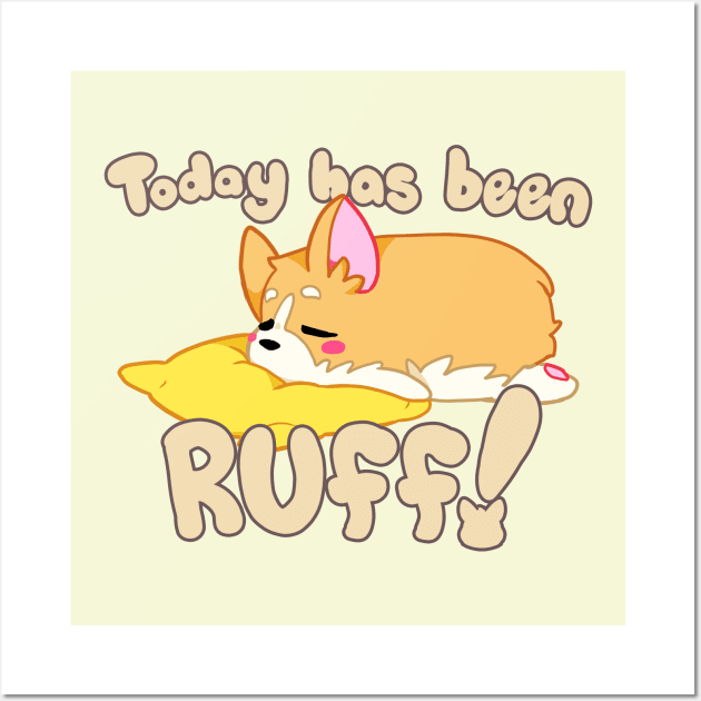 Corgi Ruff Shirt Wall Art by Binoftrash